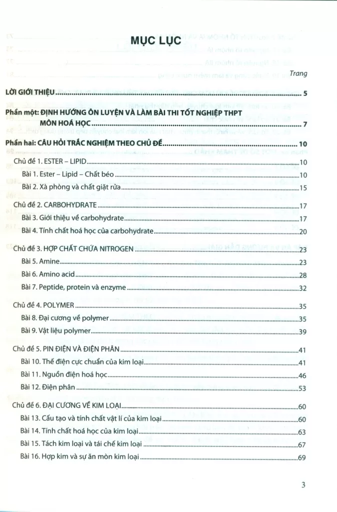 ÔN LUYỆN TRẮC NGHIỆM THI TỐT NGHIỆP THPT MÔN HÓA HỌC (Theo Chương trình giáo dục phổ thông 2018)